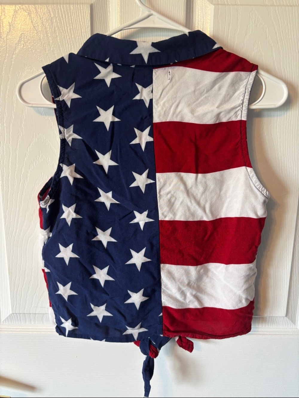 Fifth Sun Red, White & Blue Star Stripe Tie-Front Camisole - Picture 4 of 4